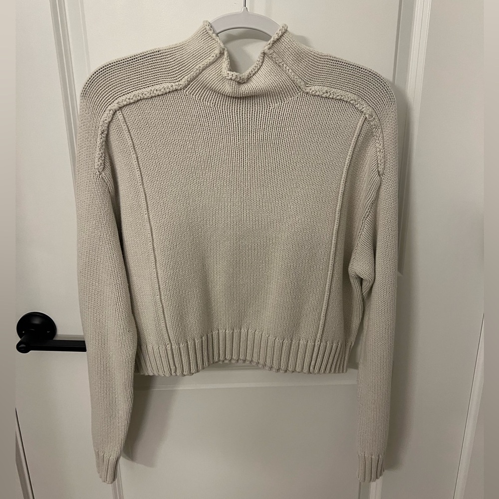 Vestique Cream Rolled Neck Sweater